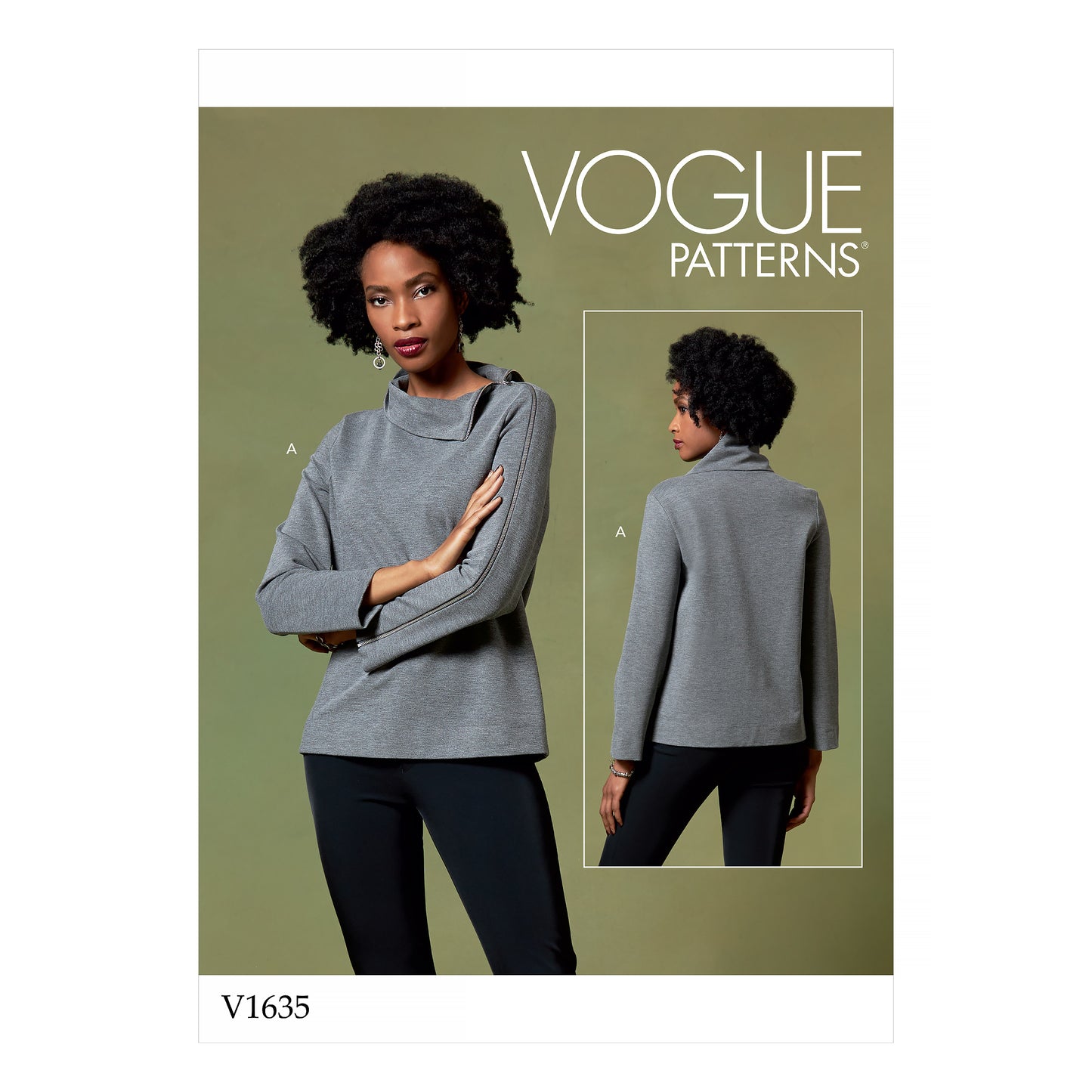 Kaava Vogue Patterns 1635 - Yläosa Villapaita - Nainen | Kuva 4