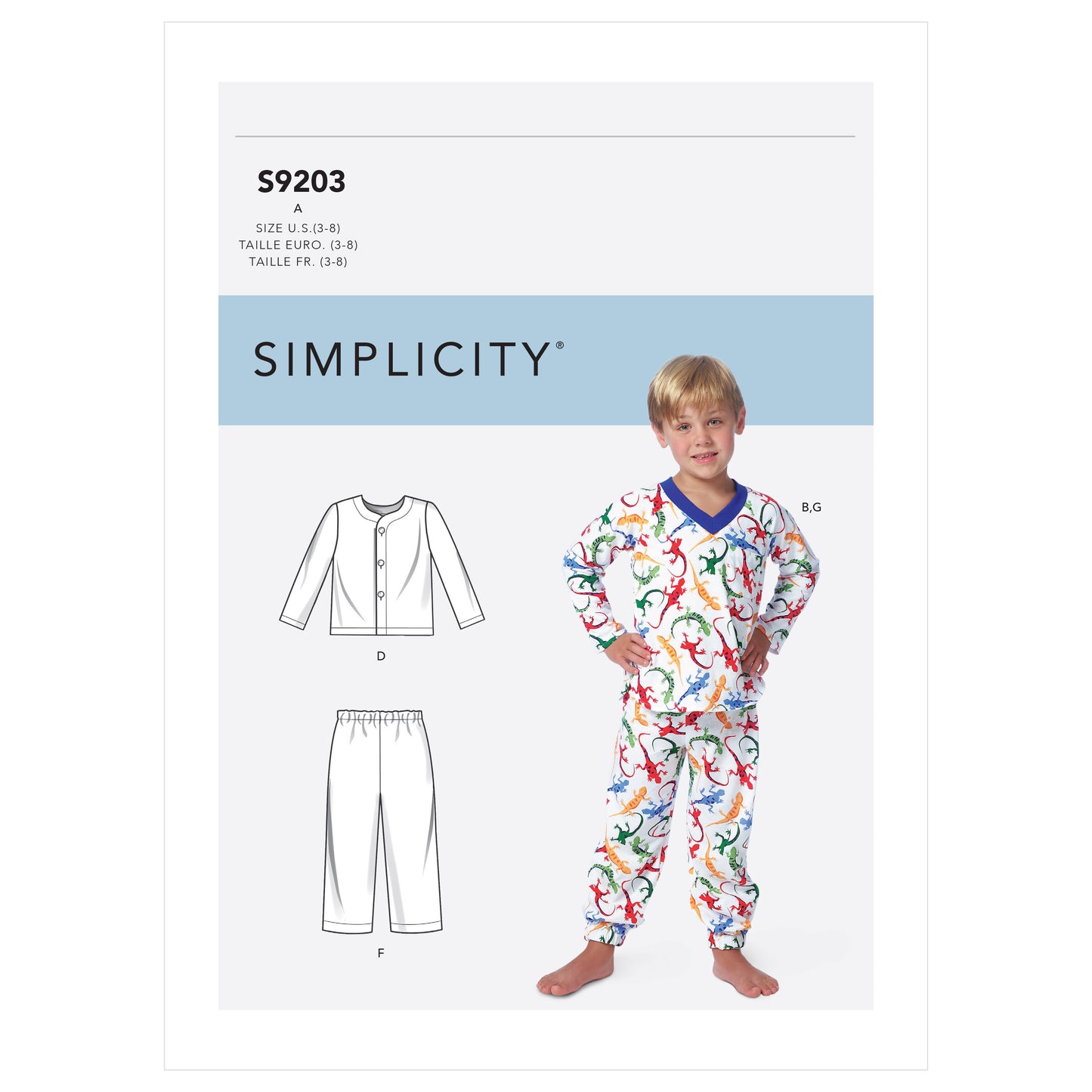 Kaava Simplicity 9203 - Pyjamat - Poika Tyttö | Kuva 2