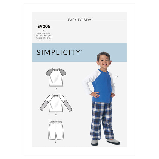 Kaava Simplicity 9205 - Pyjamat - Poika | Kuva 1