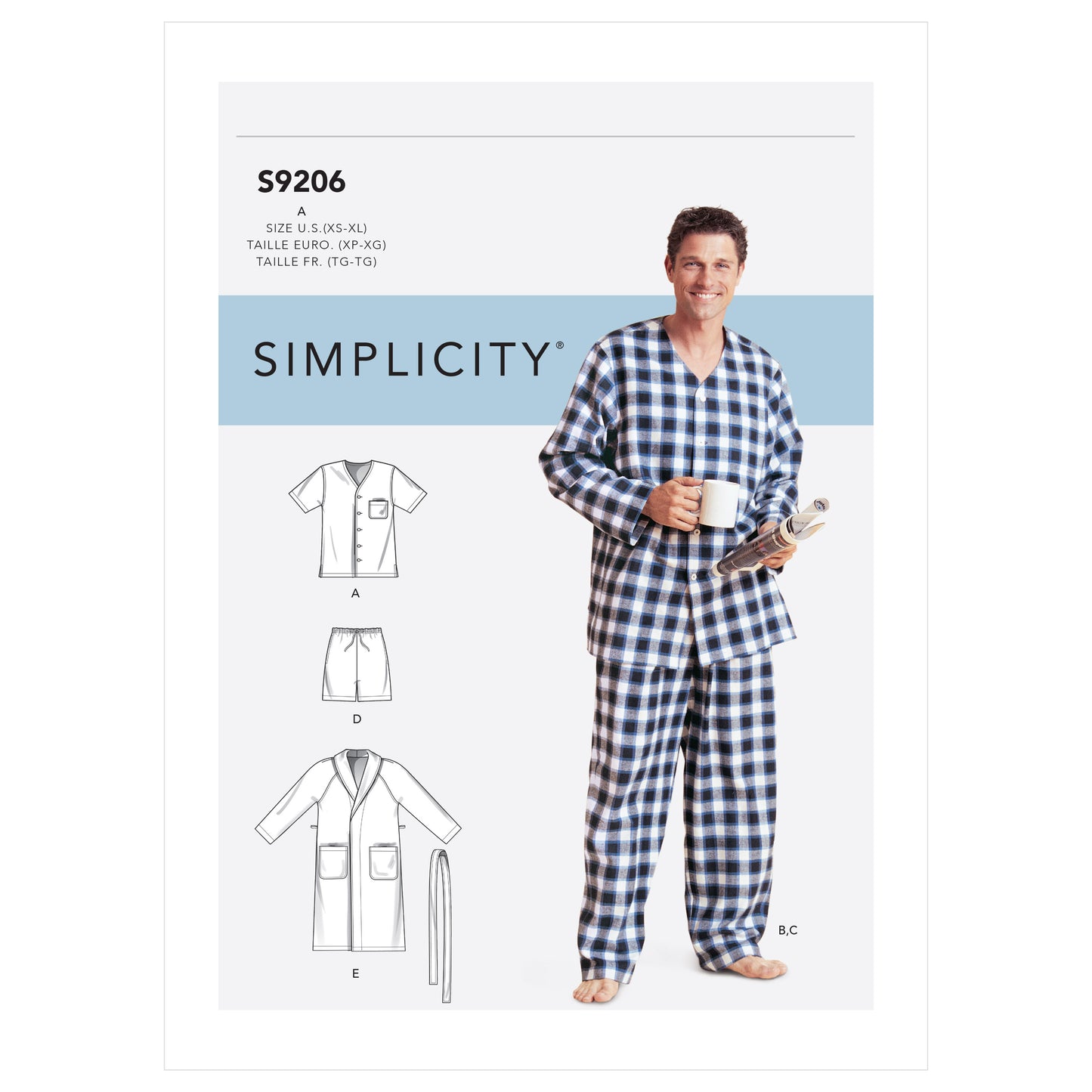 Kaava Simplicity 9206 - Pyjamat - Mies | Kuva 2