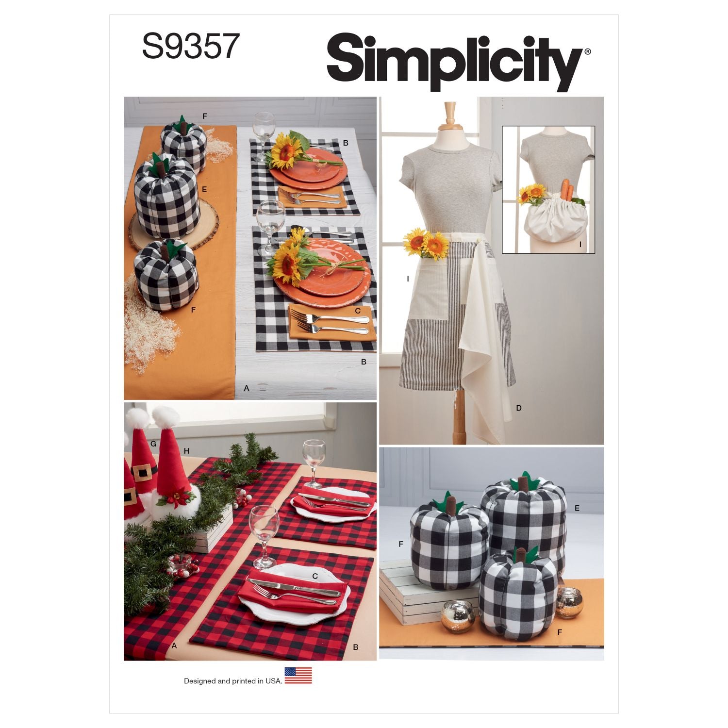 Kaava Simplicity 9357 - Esiliina - Kodin sisustus - Joulu | Kuva 8