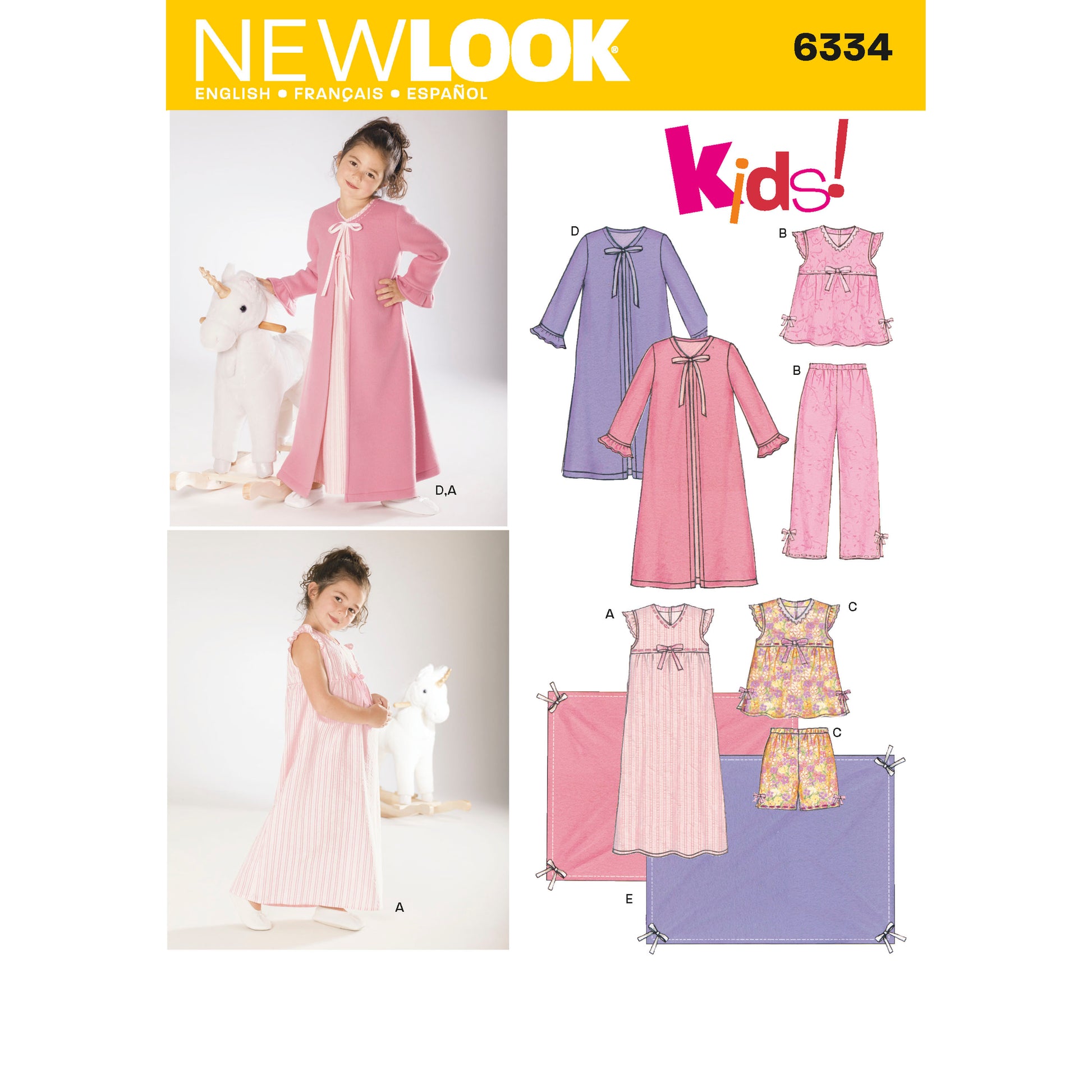 Kaava New Look 6334 - Pyjamat - Tyttö - Peitto | Kuva 5