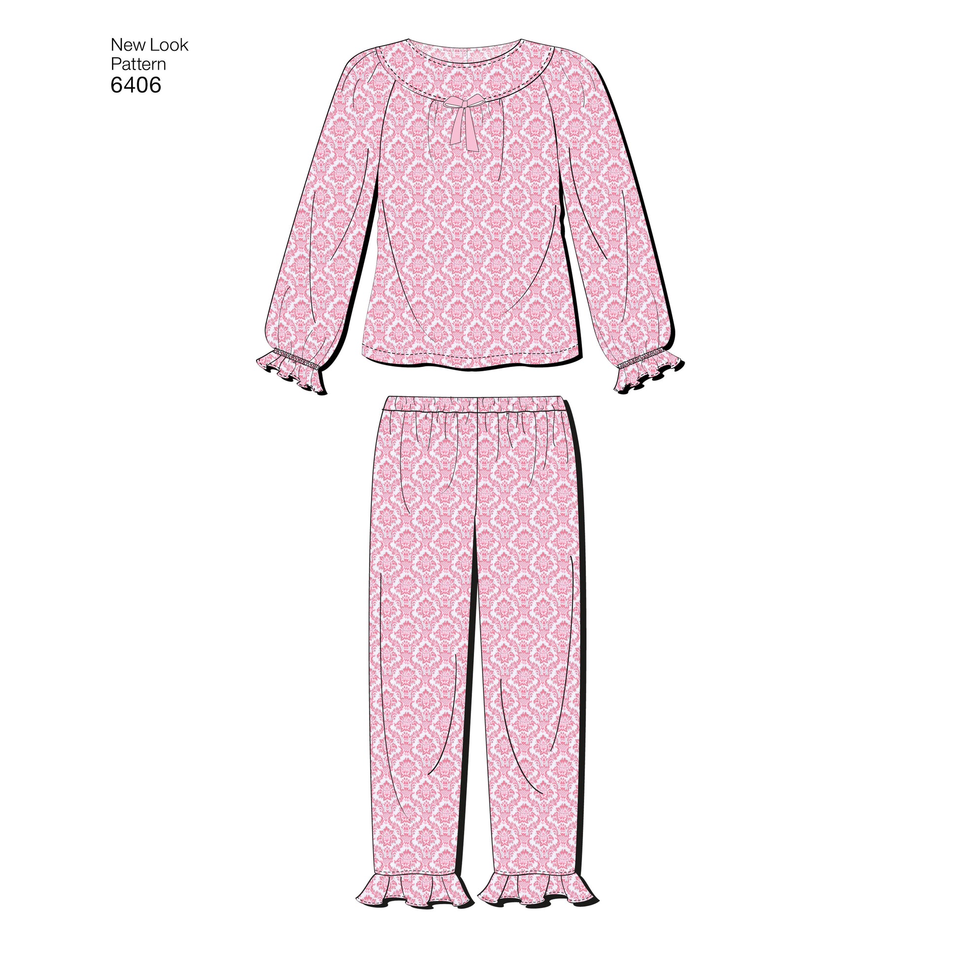 Kaava New Look 6406 - Yläosa Housut Sortsit Pyjamat - Tyttö Poika | Kuva 4