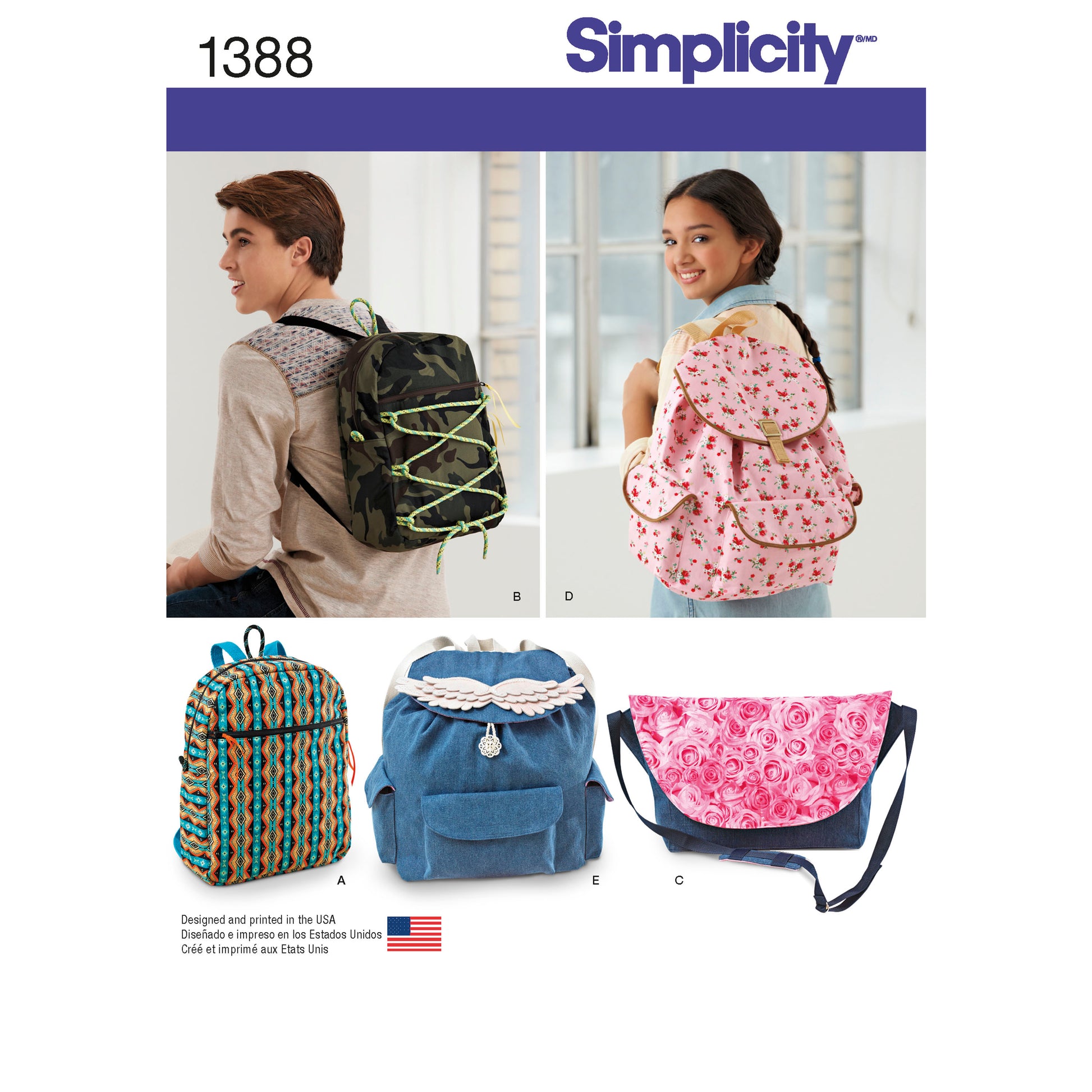 Kaava Simplicity 1388 - Backpacks and Messenger Bag | Kuva 9