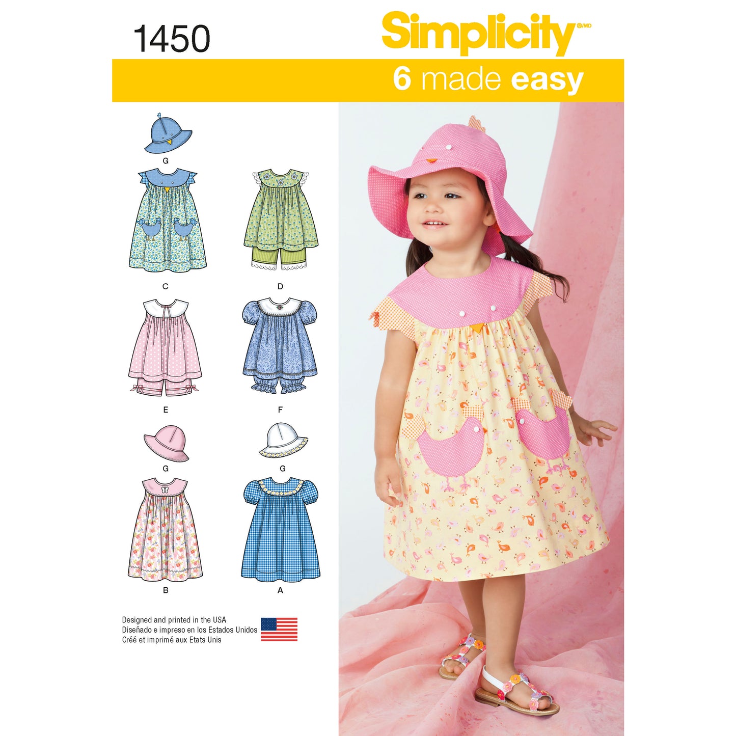 Kaava Simplicity 1450 - Mekko Yläosa - Vauva - Hattu | Kuva 3