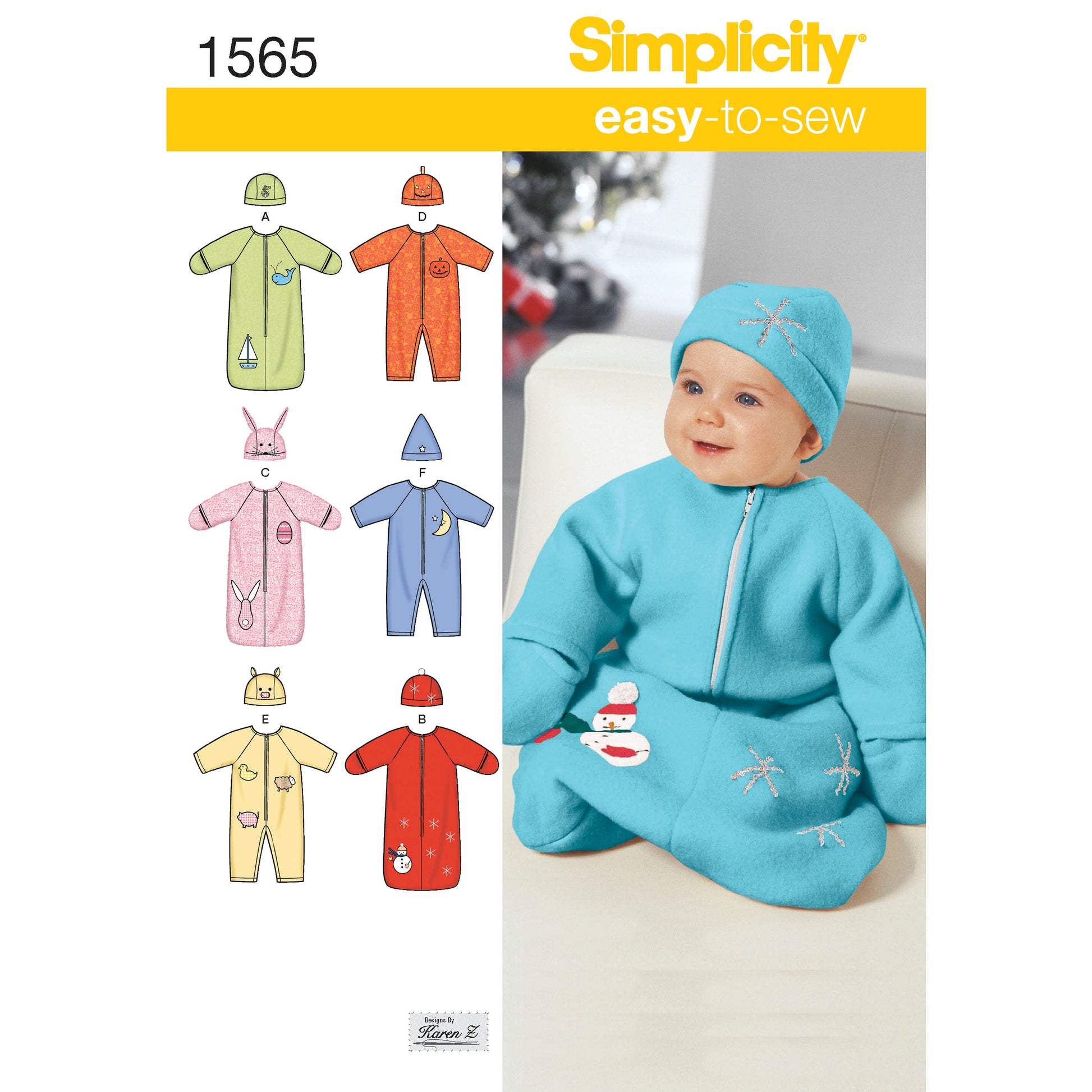 Kaava Simplicity 1565 - Vauva - Hattu | Kuva 3
