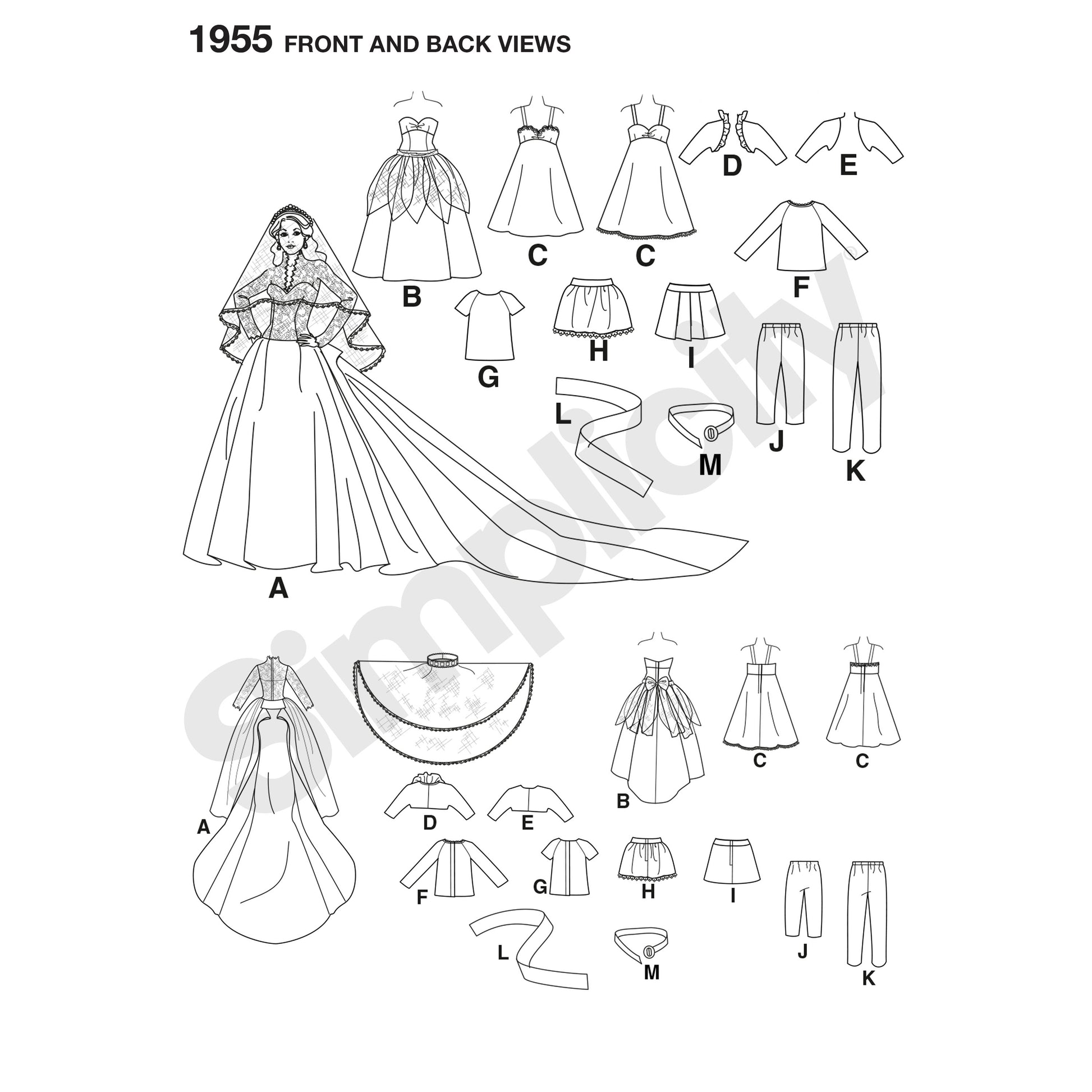 Kaava Simplicity 1955 - Nukkevaatteet Kodin sisustus | Kuva 9