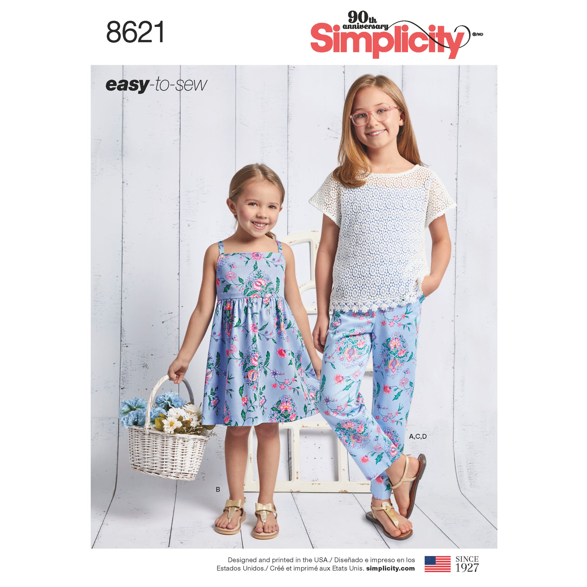 Kaava Simplicity 8621 - Mekko Yläosa Housut - Tyttö - Pääsiäinen | Kuva 7