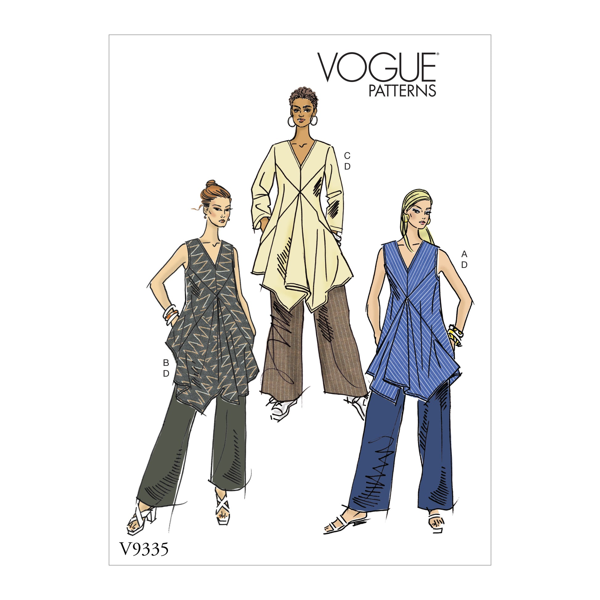 Kaava Vogue Patterns 9335 - Tunika Housut Villapaita - Nainen | Kuva 6